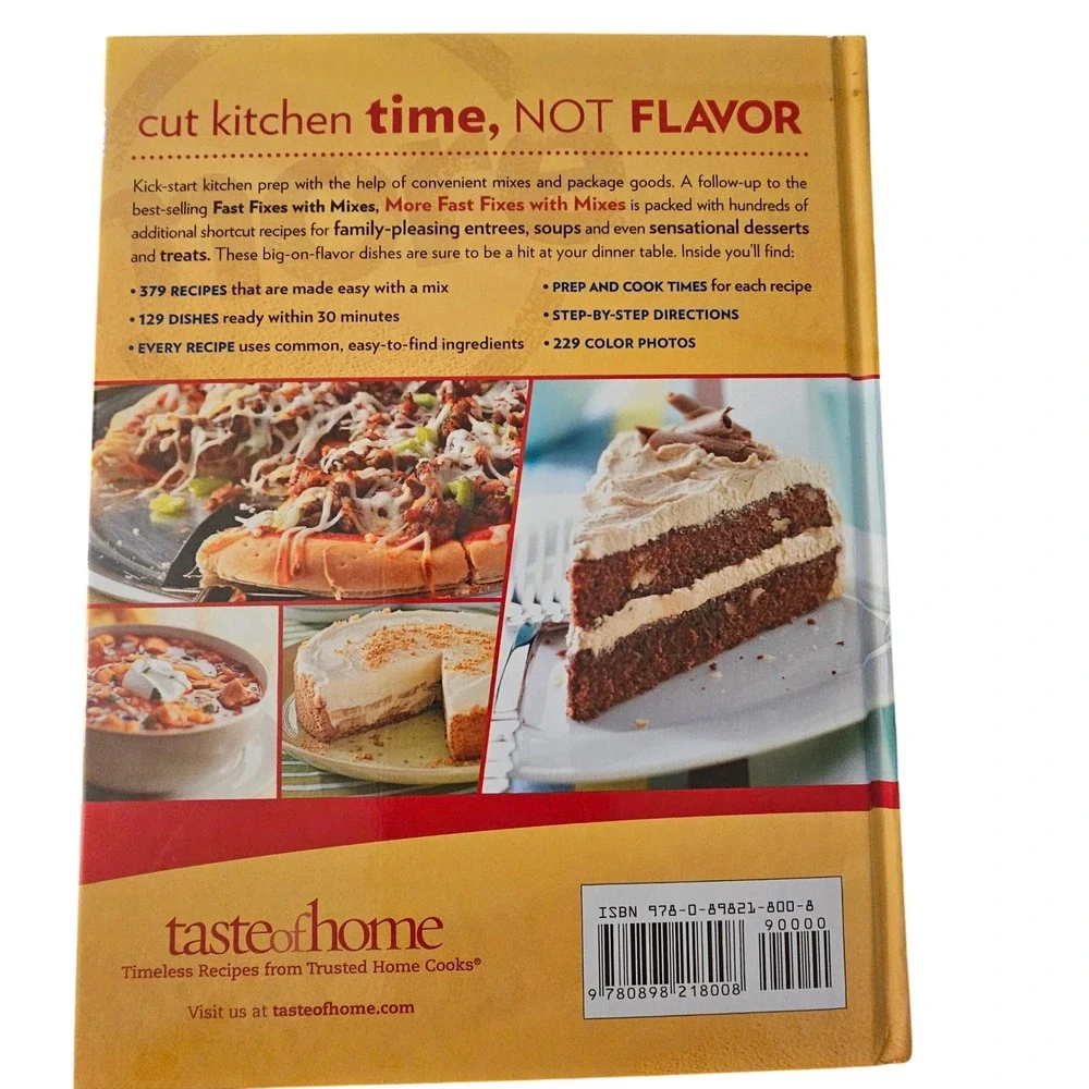 Taste of Home More Fast Fixes with Mixes Cookbook 2009 Hardcover 379 Recipes